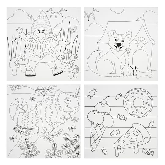12 Pack: Coloring Board Assortment No.1 by Creatology&#x2122;